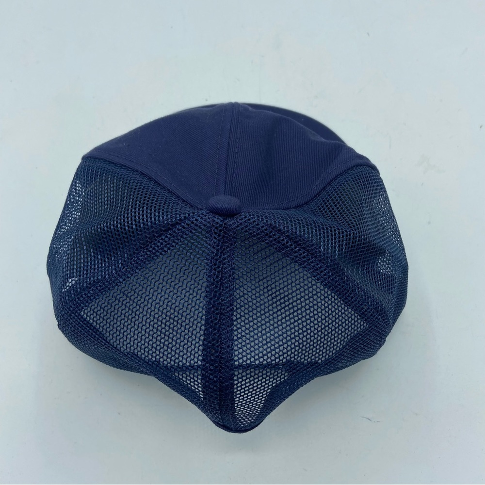 2 Vintage NBC Sports Patch Snapback Hat Trucker Mesh Cap USA K-Brand Denim/Navy - Picture 6 of 7